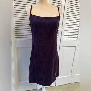 Express Deep Purple Micro Suede Mini Dress Size 9/10